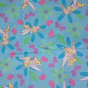 90s VTG 13yd Tinkerbell Fabric Cotton